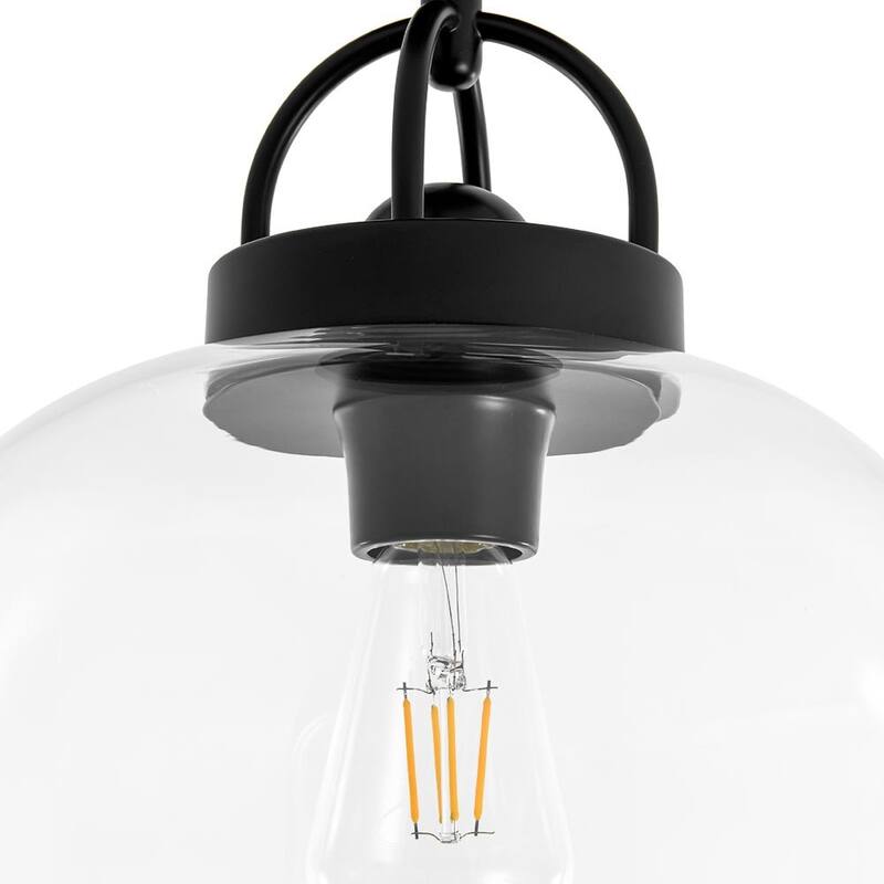 Mid-Century Modern Glass Dome Single Semi Flush Mount Ceiling Light