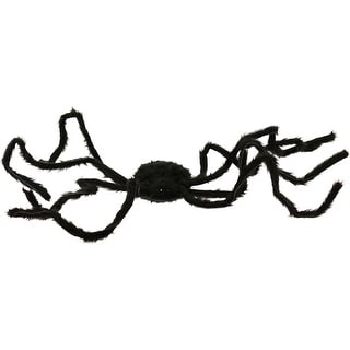 3.7-ft. Spider with Black Eyes, Indoor/Covered Outdoor Halloween Decoration, Poseable, Hades