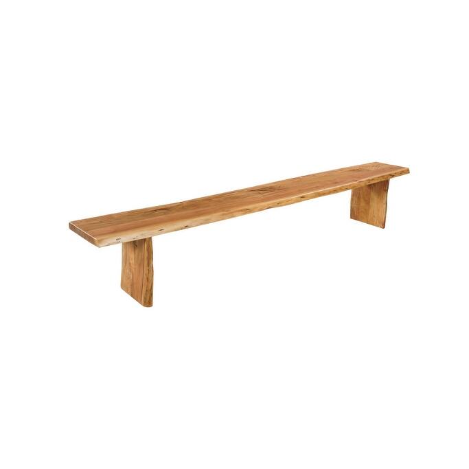 HomeRoots 105" Natural Solid Wood Live Edge Dining Bench - 105.00 in. x 18.00 in. x 15.00 in.