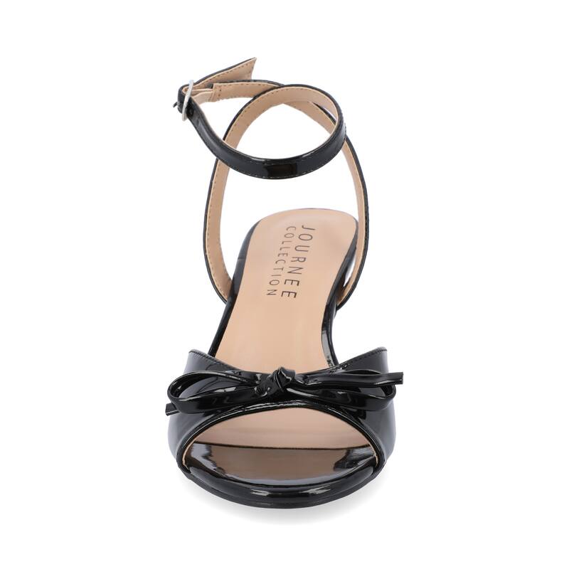 Journee Women's Jennifer Dress Sandals - Black - 11
