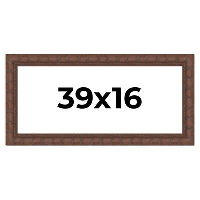 39x16 Frame Pewter Solid Wood Picture Frame Width 1.625 Inches | Interior Frame Depth 0.6875 Inches