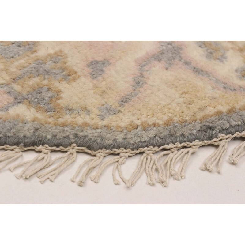 ECARPETGALLERY Hand-knotted Royal Oushak Grey Wool Rug - 4'1 x 4'1