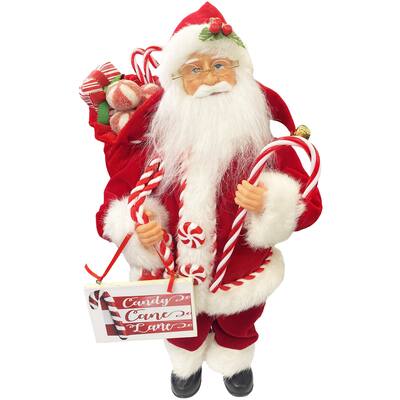 15" Santa Loves Candy Canes