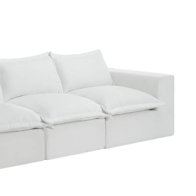 No Assembly Chenille Modular Sectional Sofa Comfy Cloud Couch