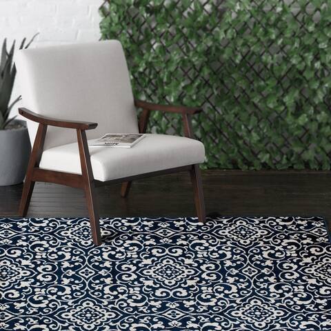 Loomaknoti Tecopa Mayvarnie Blue Area Rug