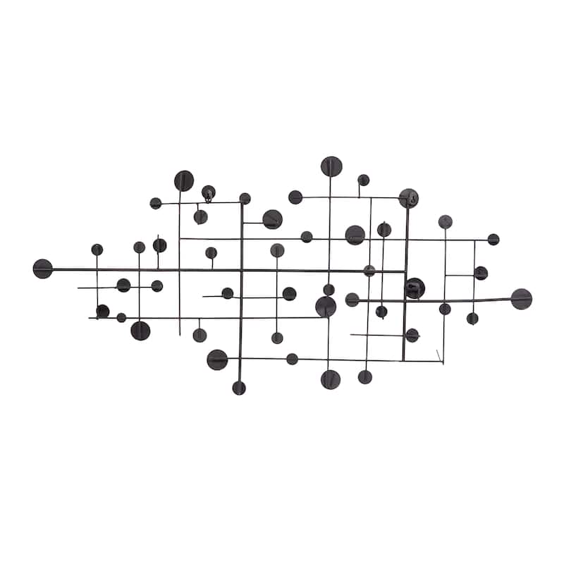 Silver Metal Abstract Home Wall Decor with Crystal Embellishments
