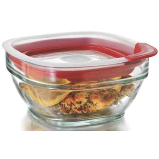 Rubbermaid Commercial SpaceSaver Square Containers, 2qt, 8 4/5w x 8 3/4d x 2 7/10h, Clear
