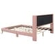 preview thumbnail 30 of 28, Queen Size Corduroy Upholstered Platform Bed with Wingback Headboard