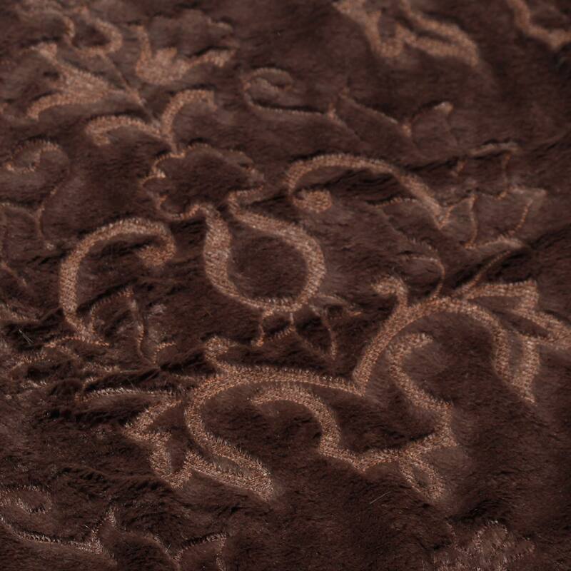 Embroidery Batik FauxFur Sherpa Throw Blanket