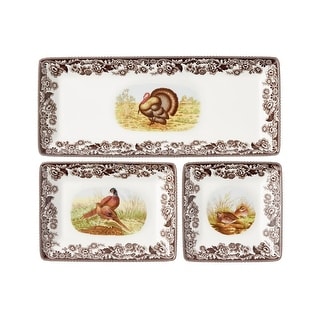 Spode Woodland Set of 4 Square Dishes - 3x3