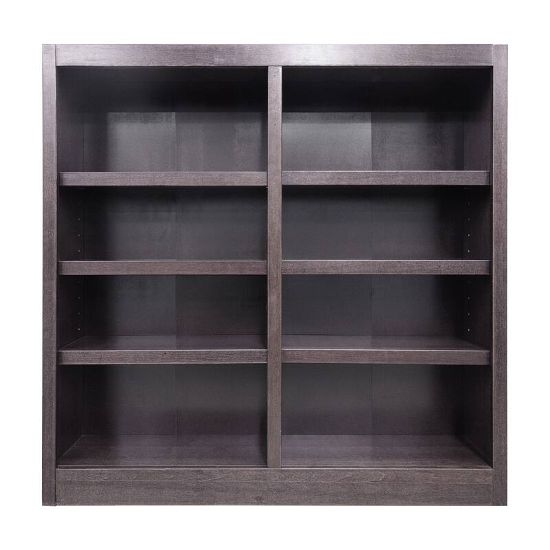 Concepts in Wood Double Wide Wood Bookcase, 8 Shelf, 48 inch Tall