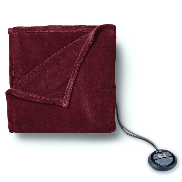 Sunbeam Twin Electric Heated MicroPlush Blanket in with Digital