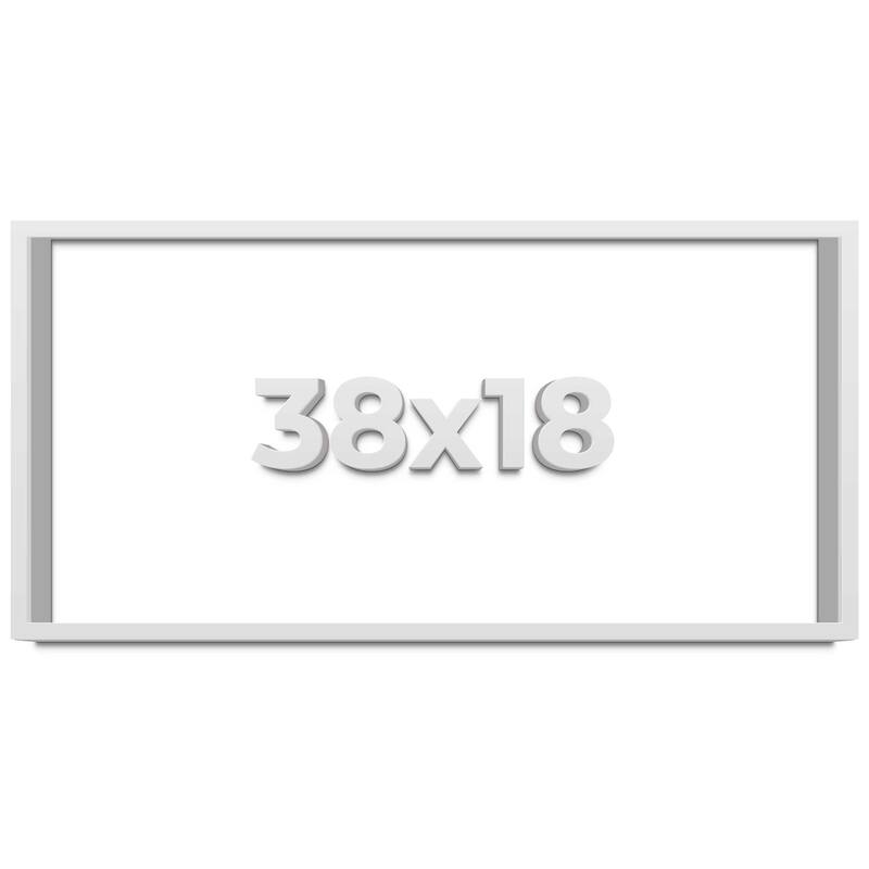 38x18 Shadow Box Frame White 1 Real Wood
