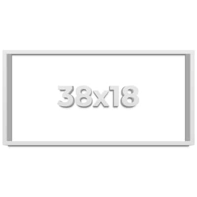 38x18 Shadow Box Frame White 1 Real Wood
