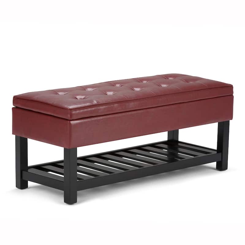 WYNDENHALL Essex 44 inch Wide Transitional Rectangle Ottoman Bench