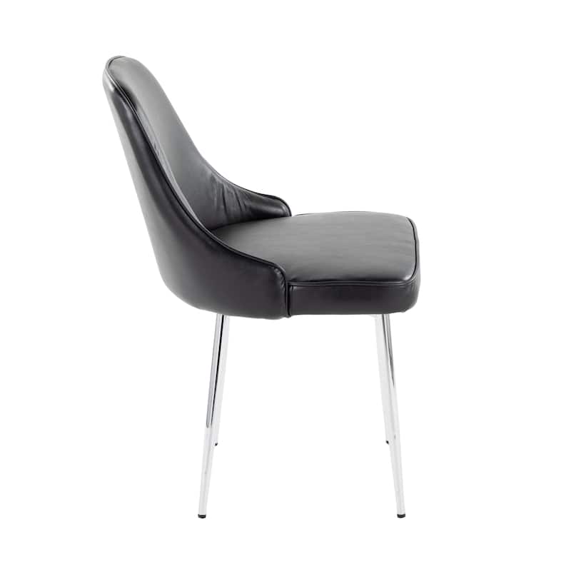 Silver Orchid Naldi Faux Leather Dining Chair - Set of 2