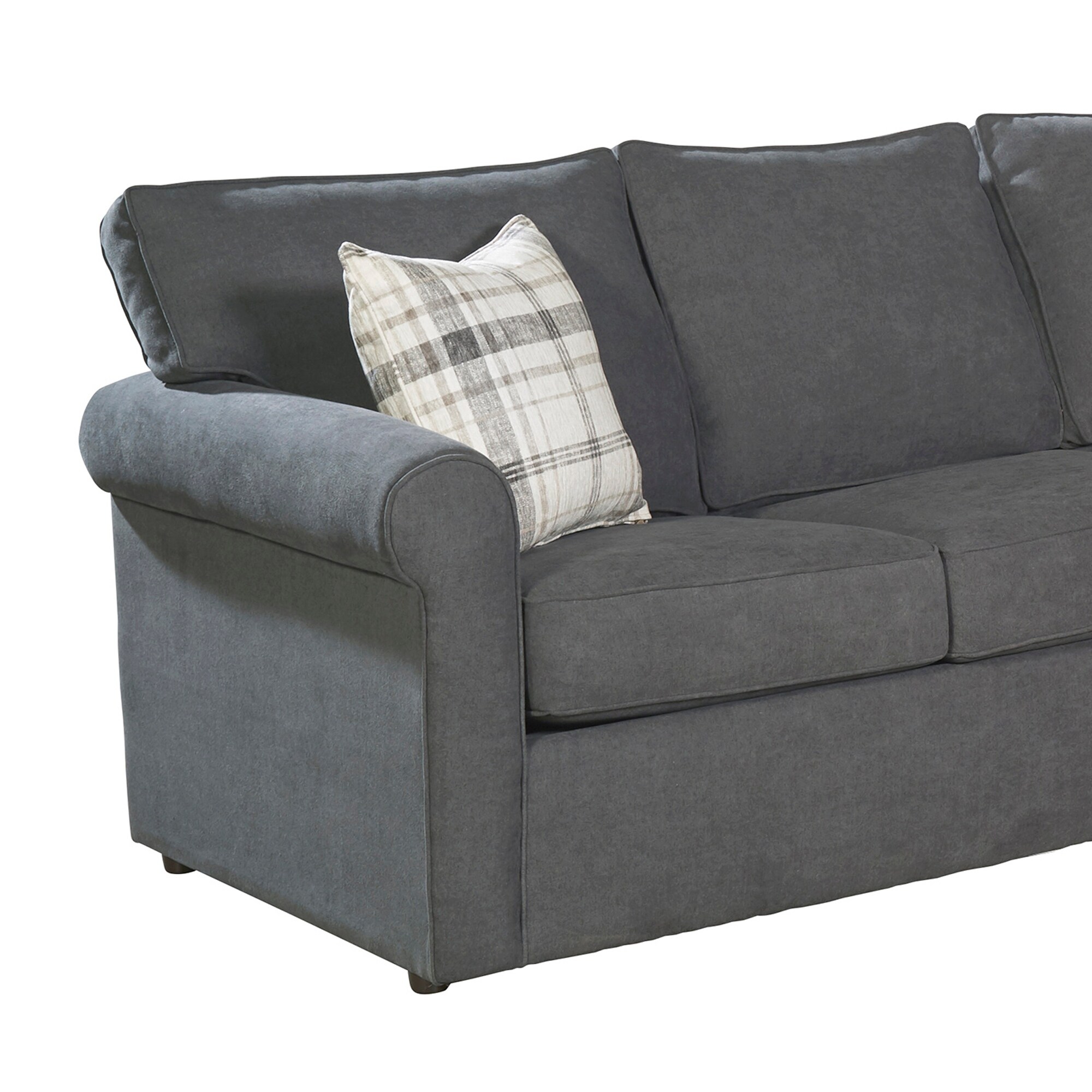 Shop Baron Grey Sectional Sofa Bed With Twin Gel Memory Foam