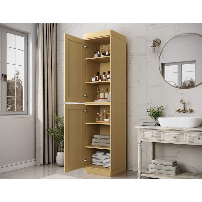 Palace Imports 100% Solid Wood 16.5" Bathroom Storage Cabinet with Shaker Doors and Adjustable Shelves