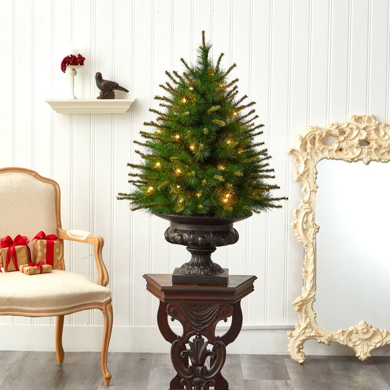 3.5' Artificial Christmas Tree with 50 Lights in Urn