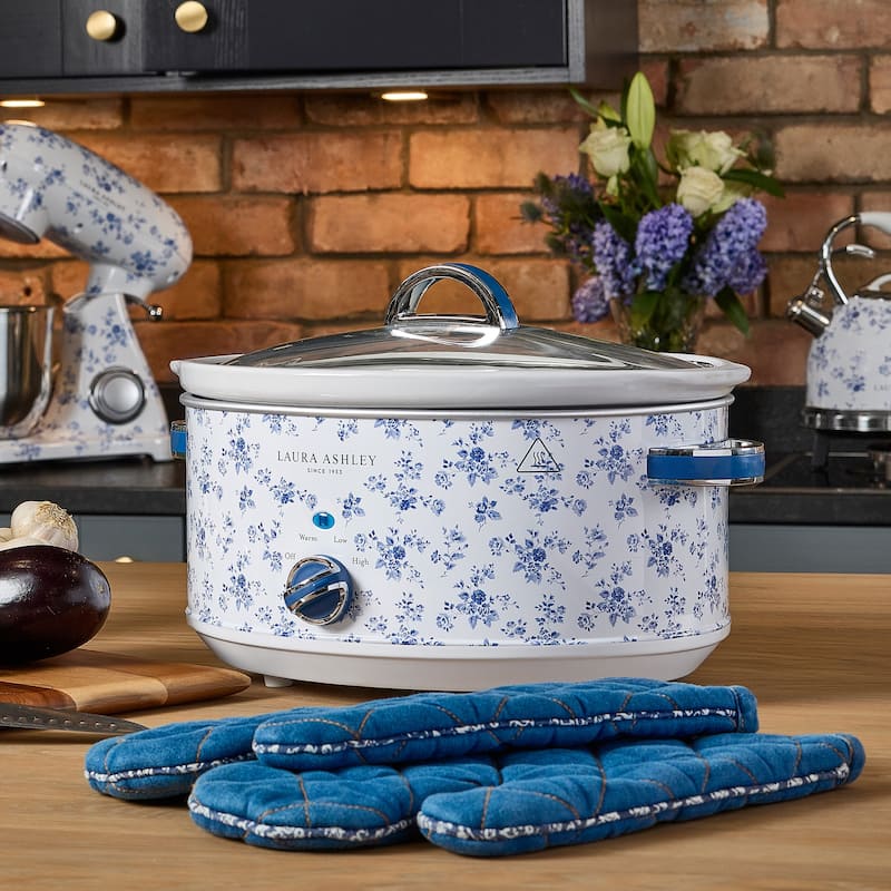 VQ Laura Ashley VQSLWC6LLACR Slow Cooker 6.5L, China Rose