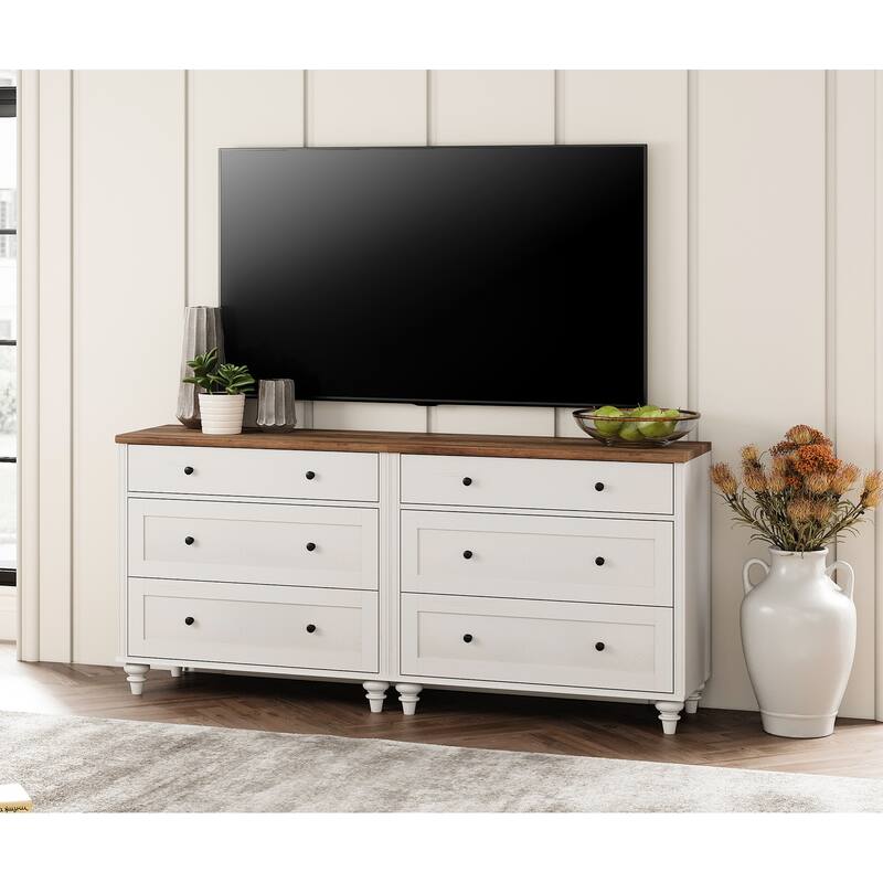 WAMPAT 3 Drawer Dresser ,Wood Storage Dresser for Bedroom