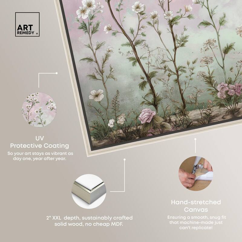 Floral Frieze in Fade Canvas by Art Remedy