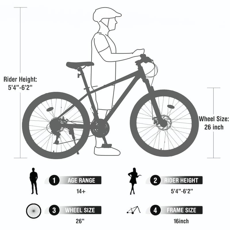 Mountain Bike 26 inch 24 Speed Suspension Fork KENDA Tires