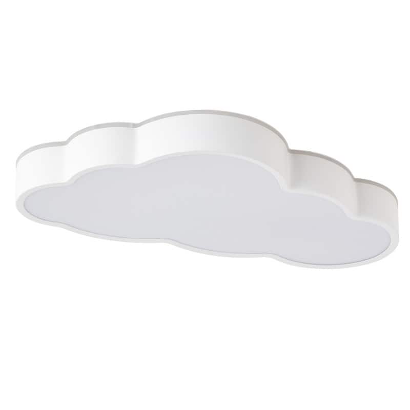 Modern Cloud Shape Flush Mount Ceiling Light Matte White Acrylic Fixture for Kids Room Bedroom