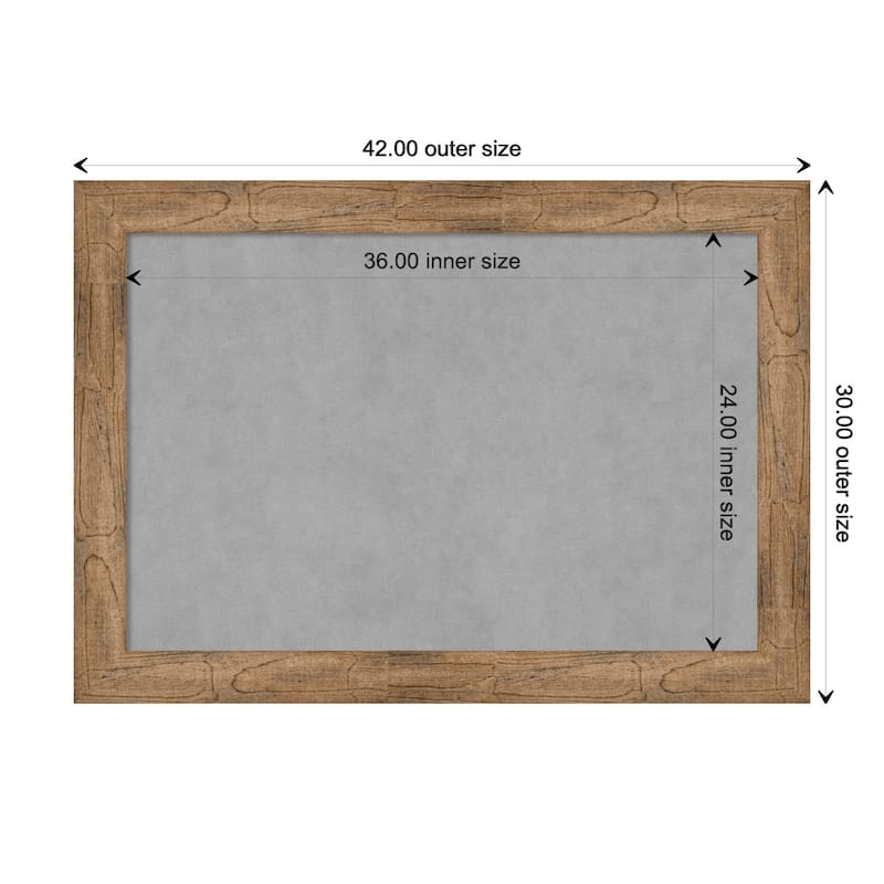 Amanti Art Owl Brown Framed Magnetic Board - Board Size 36x24