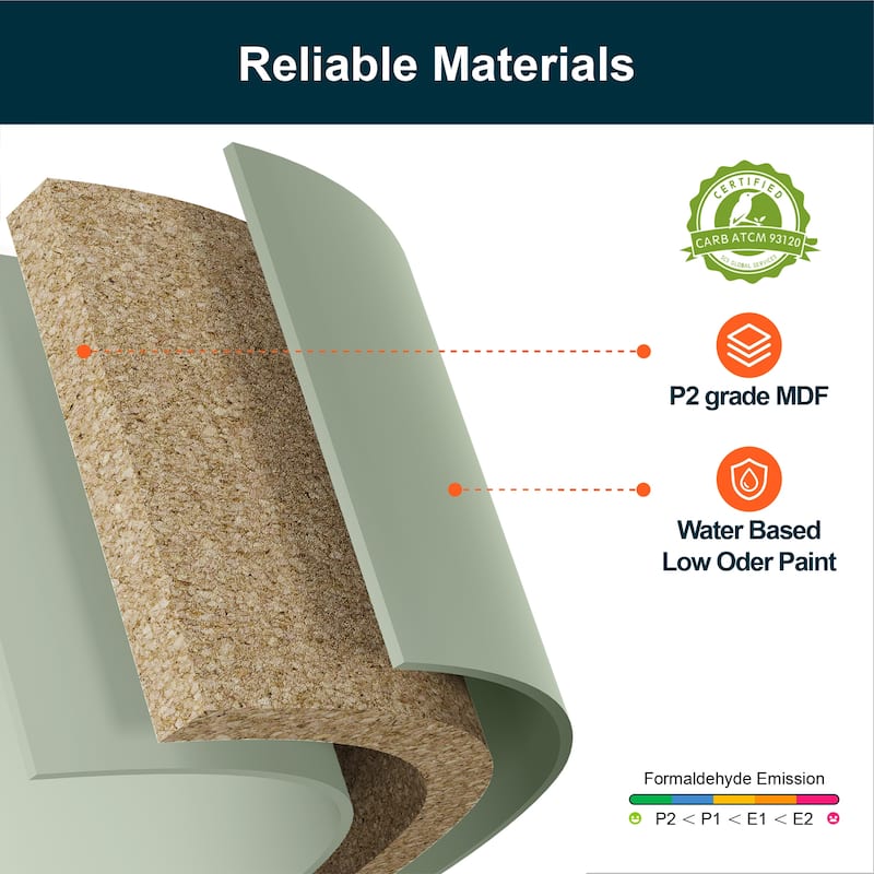 Modern 3-Drawer Wooden Nightstand Set of 2