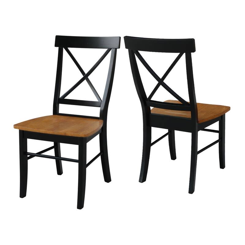 Set of Two X-Back Dining Chairs