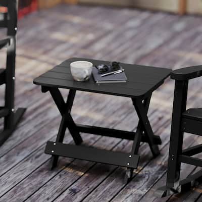 Commercial Grade All-Weather Portable Folding Adirondack Side Table