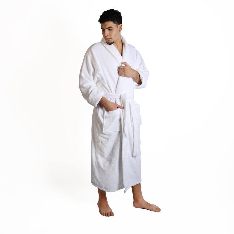 Superior Unisex Turkish Cotton Ultra-Soft Absorbent Long Bathrobe