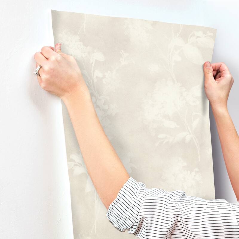 A-Street Prints Izara Light Grey Botanical Wallpaper