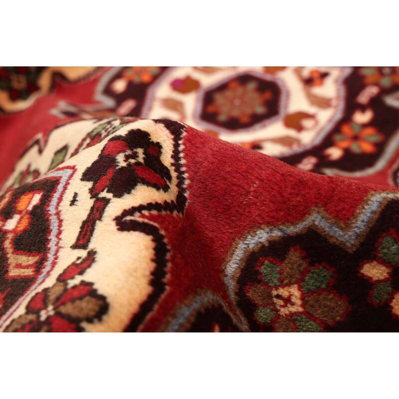 ECARPETGALLERY Hand-knotted Teimani Dark Red Wool Rug - 3'8 x 6'8