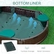 preview thumbnail 8 of 9, Kids Outdoor Sandbox with Cover Garden Bed, Easy Assembly Children's Oval Sandbox for Backyard, Brown, 72" x 41.25" x 8.75"