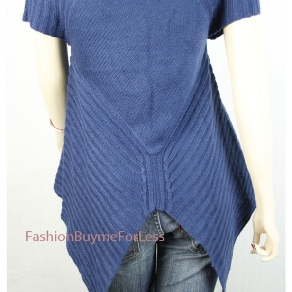 Navy Blue Mingle Wool Tailored Knit Sweater Retro-Sailor Cardigan Top S M L