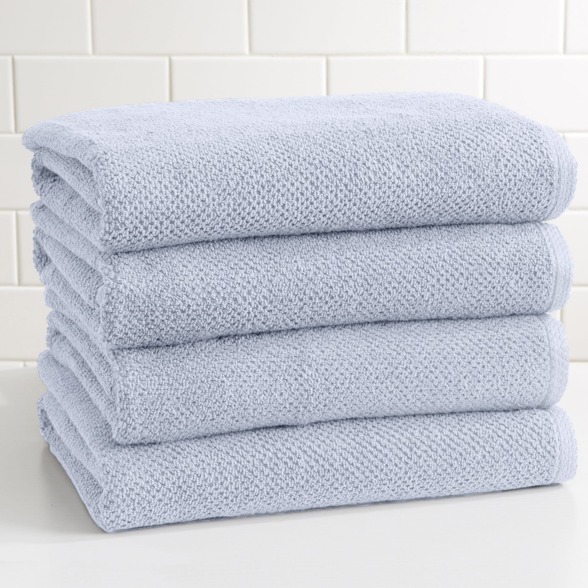 Tens Towels Luxe, 4 PC Mint XL 30x60 Inches Popcorn Textured Bath Towels  Extra Large, 100% Cotton, Absorbent and Quick Dry, Ultimate Luxury Towels  for