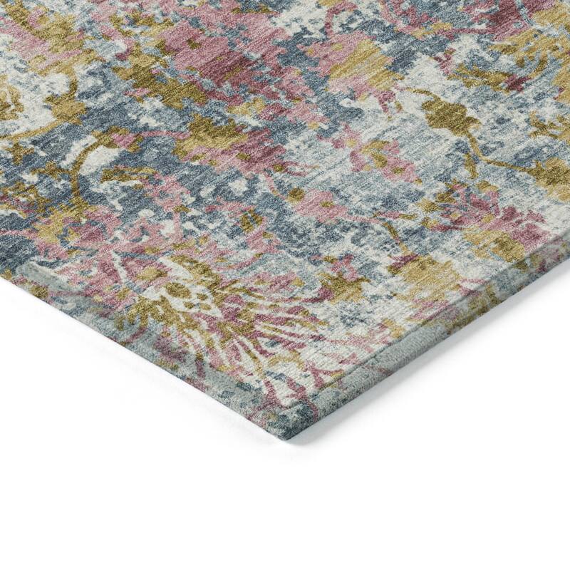 Machine Washable Indoor/Outdoor Vintage Traditional Chantille Rug
