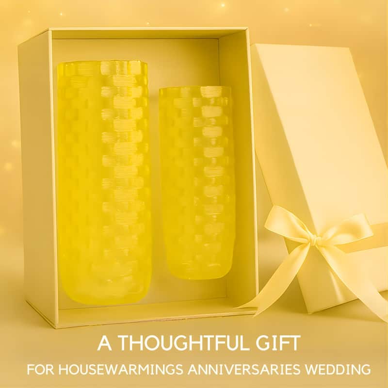 Aria Home Tall Speckled Sandstone Ceramic Oblong Table Vases Set of 2