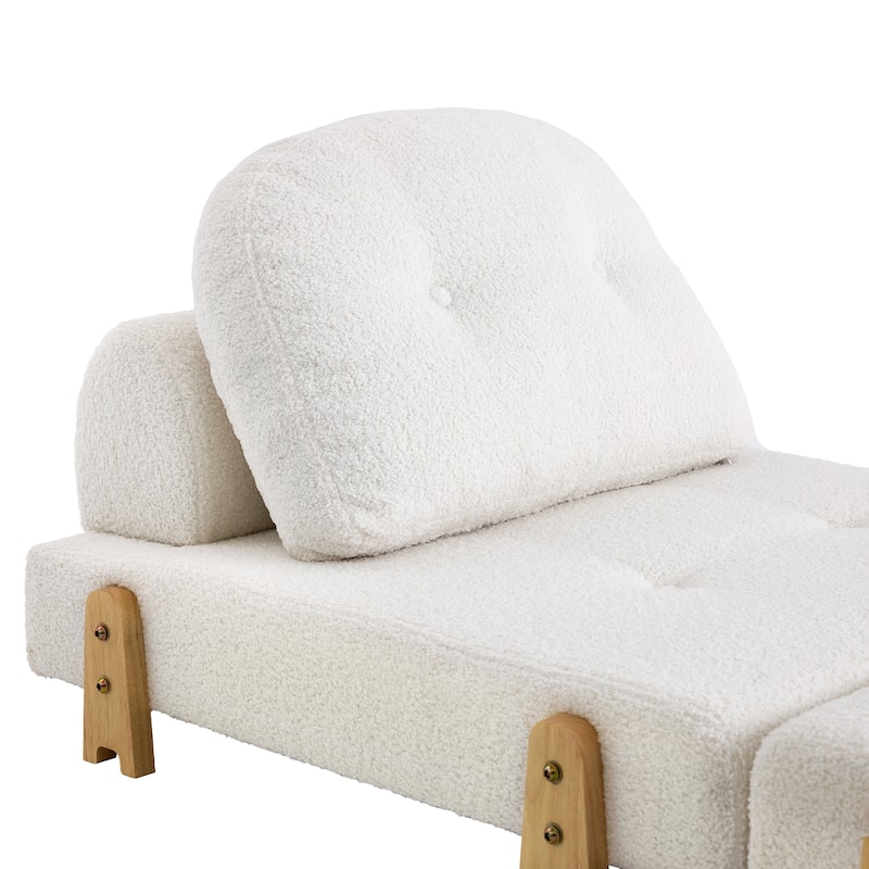 Christopher Knight Home - Lunessa Modern Upholstered Folding Ottoman with Backrest and Convertible Sleeper Design