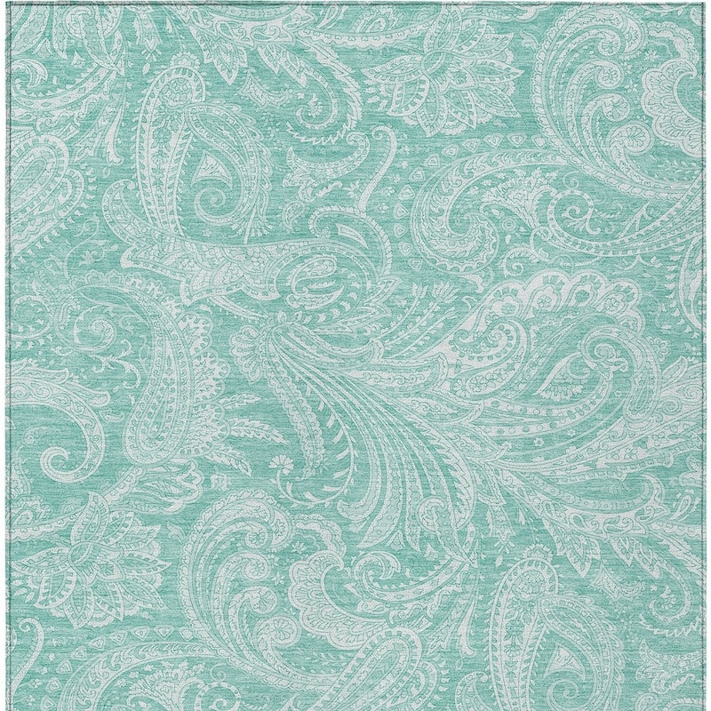HomeRoots Paisley Transitional Rectangle Outdoor Rug