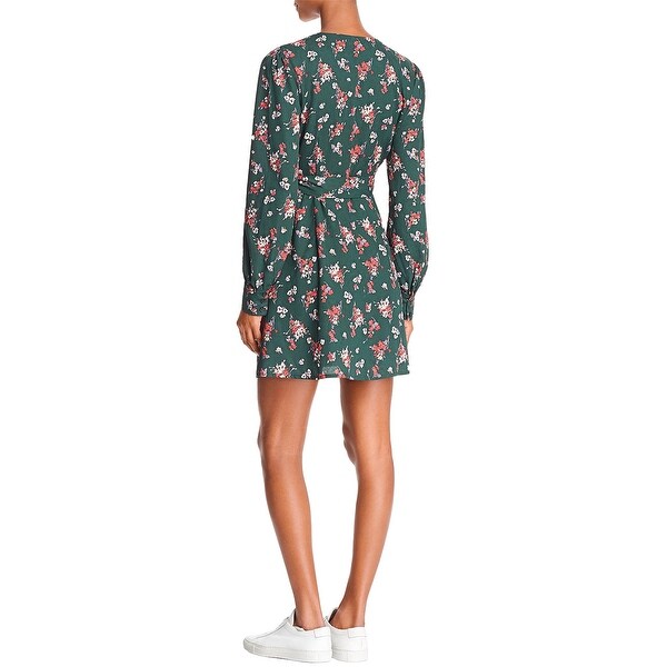 ladies floral wrap dress