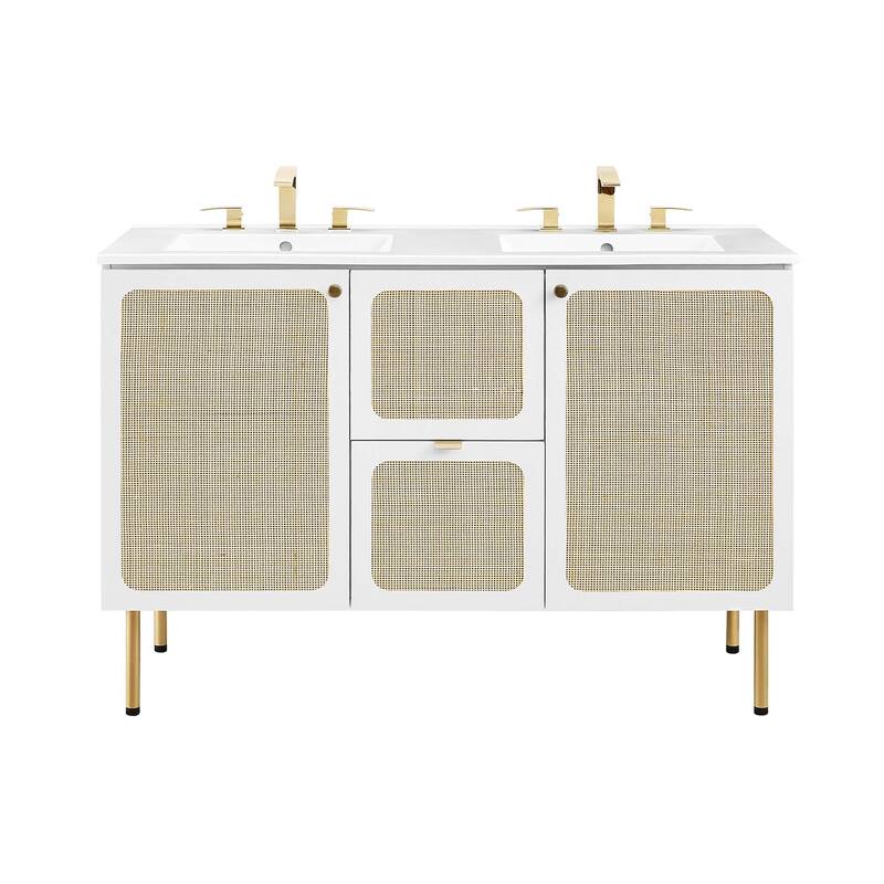 Chaucer 18"/24"/30"/36"/48"Single Basin/48" White Basin Bathroom Vanity