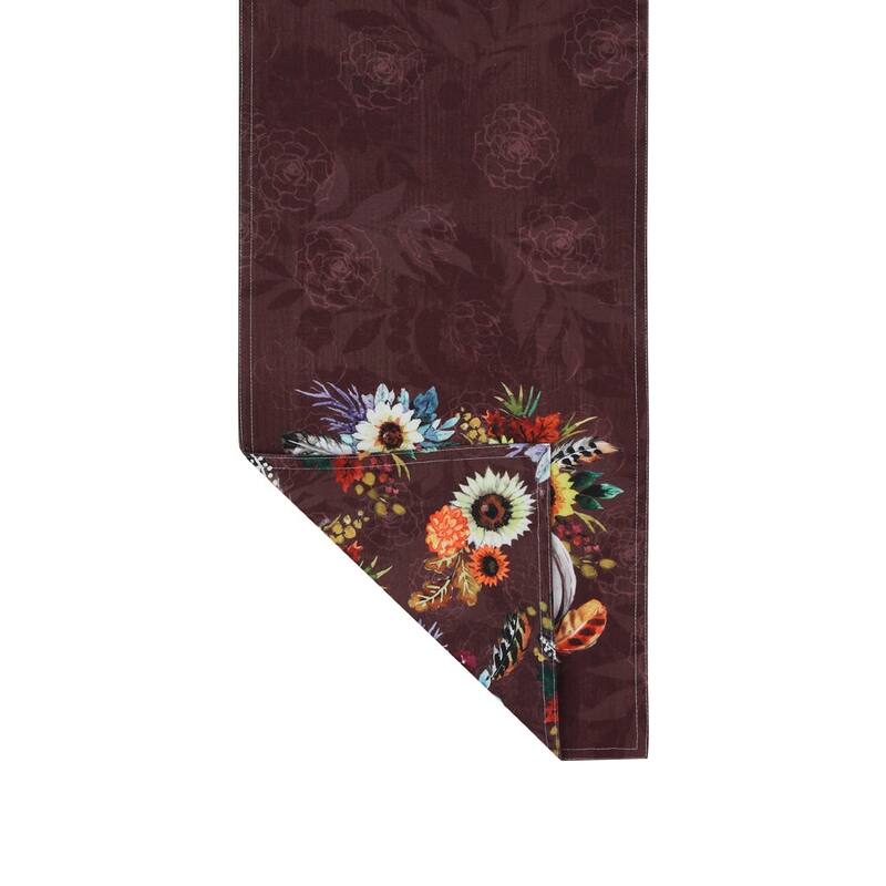 Laural Home Fall Feathers Table Runner