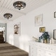preview thumbnail 12 of 13, Modern Farmhouse 3-Light Drum Flush Mount Lights Glass Ceiling Light - D13.5"xH6.5"