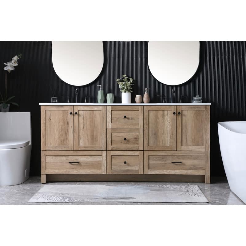 Elegant Lighting VF2872D Soma 72" Free Standing Double Basin Vanity