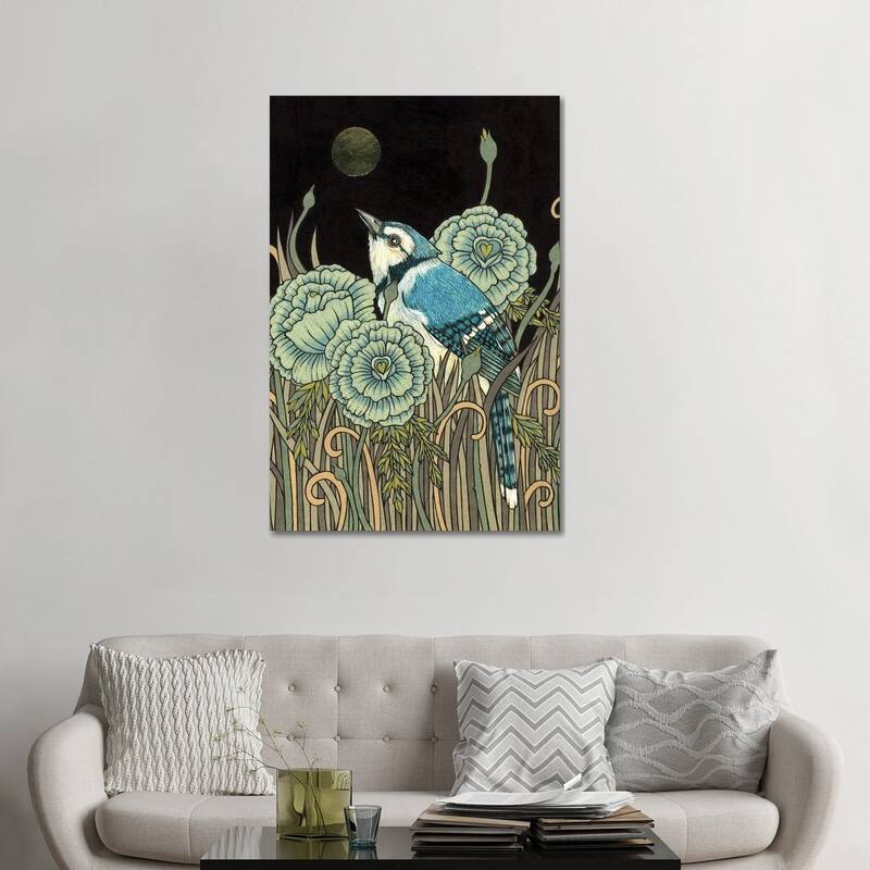 iCanvas "Blue Jay" by Anita Inverarity Canvas Print - 48x32x1.5