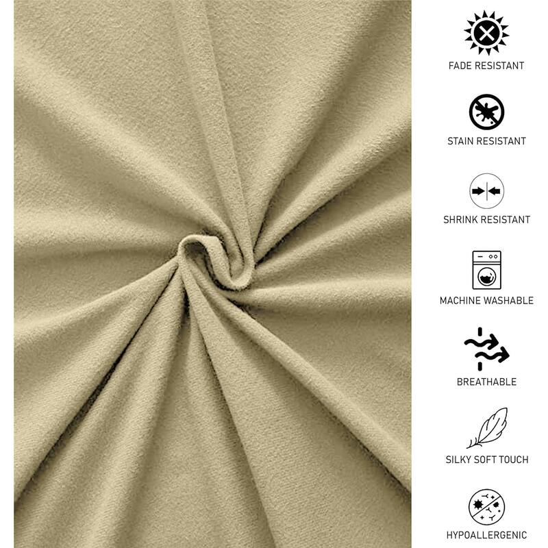 Flannel Fitted Bottom Sheet 100 Percent Cotton Double Brushed Flannel -170 GSM Heavyweight, Deep Pockets & All Around Elastic