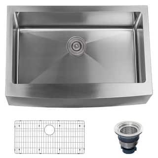 Miseno Farmhouse 30" Single Basin Stainless Steel Kitchen Sink with